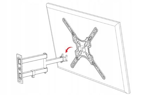 Uchwyt do Telewizora 17-55 cali Obrotowy Długie Ramię 42cm Wieszak TV na Arena.pl