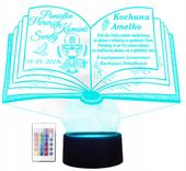 Lampka Pamiątka Pierwszej I Komunii Świętej Podziekowanie Imię Grawer