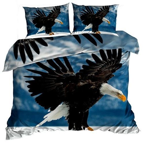 Pościel 3D bawełna satyna 160x200cm ORZEŁ na Arena.pl