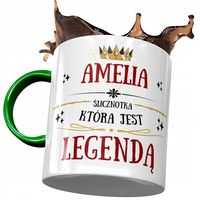 Kubek Zielony Dla Amelii Żony Przyjaciółki Z Nadrukiem Ze Zdjęciem
