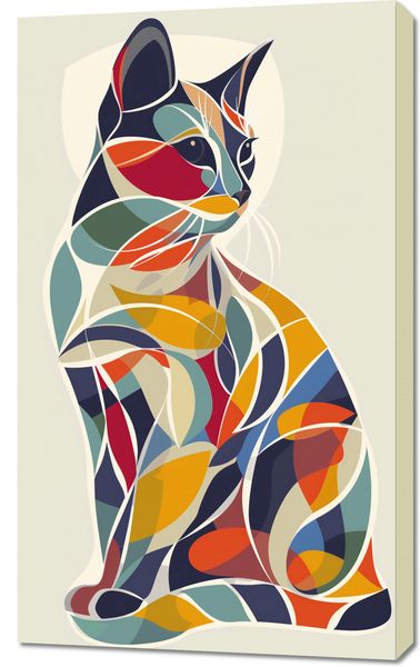 Obraz 60x100cm Kalejdoskopowy Kot zdjęcie 1
