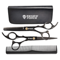 ZESTAW PROFESJONALNE NOŻYCZKI FRYZJERSKIE DO STRZYŻENIA WŁOSÓW CIENIOWANIA
