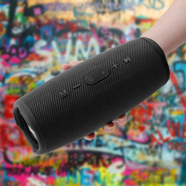 GŁOŚNIK PRZENOŚNY BLUETOOTH + LED BEZPRZEWODOWY CZARNY WODOODPORNY SOLIDNY zdjęcie 5