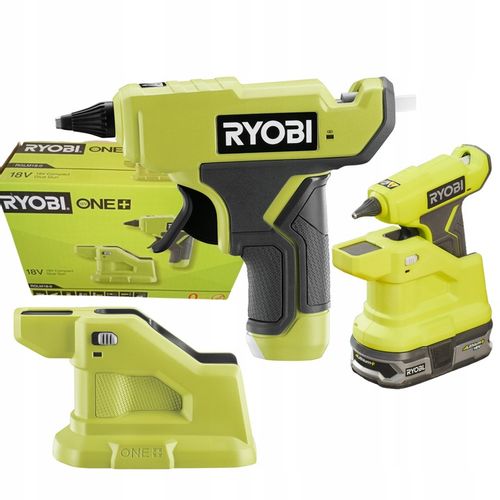 RYOBI AKUMULATOROWY PISTOLET DO KLEJU NA GORĄCO 7MM STACJA DOKUJĄCA RGLM18 na Arena.pl