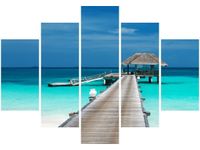 105CM 150CM OBRAZ 5 ELEM BUNGALOW DRUK