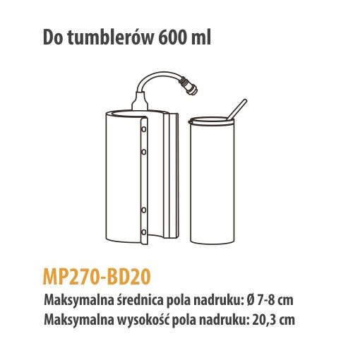 Grzałka do tumblerów 600 ml do prasy Elite Pro / Pro Max zdjęcie 2