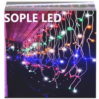 SOPLE LAMPKI CHOINKOWE ZEWNĘTRZNE MOCNE KURTYNA ŚWIETLNA 500LED MULTIKOLOR