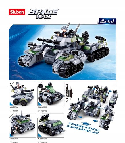 Klocki - Pojazd wojskowy 123 elementy Sluban B0793A na Arena.pl