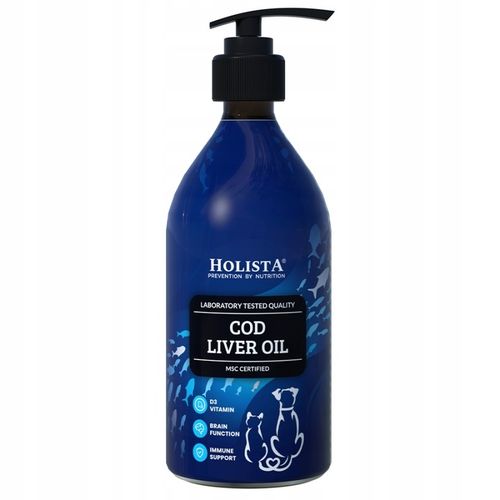 Holista Tran z dorsza 500ml dla psa i kota Olej z wątroby dorsza na Arena.pl