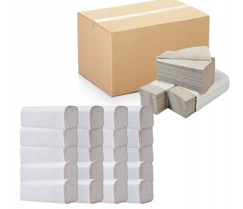 Ręcznik papierowy ZZ Bio szary 4000szt GRUBY Gramatura 38-40g 21cm x23 4000 na Arena.pl