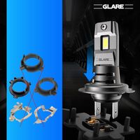 ŻARÓWKI LED H7 BARDZO MOCNE BIAŁE 6500K 1:1 CANBUS 12V GLARE