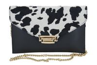 Skórzana torebka do ręki i na ramię - Czarna