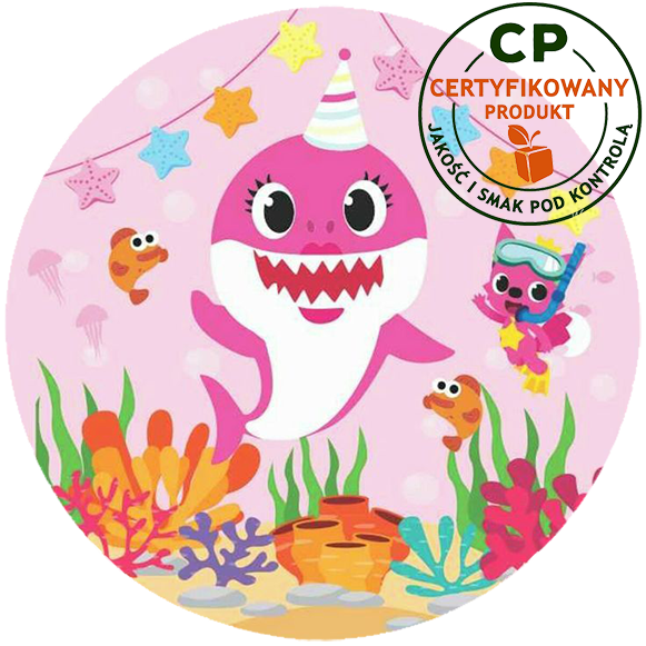 Opłatek na tort Baby Shark zdjęcie 1