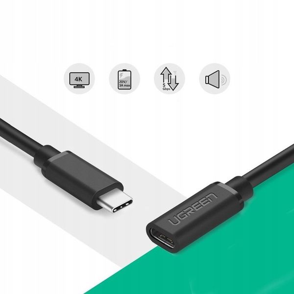 UGREEN kabel przewód przedłużacz USB-C 4K FULL HD zdjęcie 5