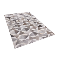 Dywan skórzany 140 x 200 cm szary ALAKA