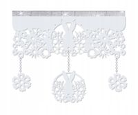 N13 Ekran Firana lambrekin z zawieszkami WIELKANOC OZDOBA WIOSNA sz. 60 bie