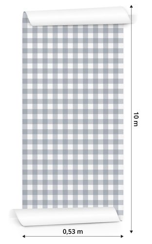 Tapeta Jasna Delikatna Szara Krata na Arena.pl