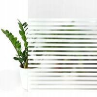 Okleina Na Szyby Folia Okienna Statyczna PASY MLECZNE Dekoracja 45x150cm