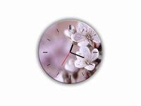 ZEGAR SZKLANY OKRĄGŁY - Orchidea