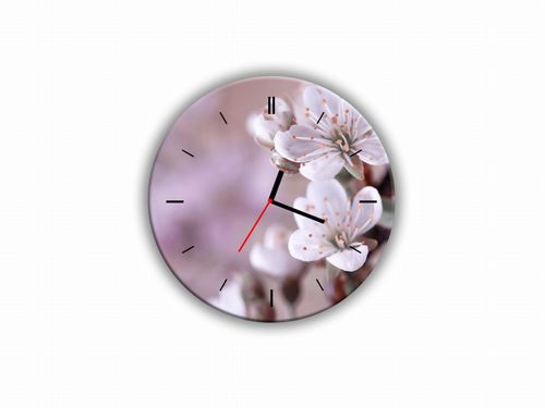 ZEGAR SZKLANY OKRĄGŁY - Orchidea na Arena.pl