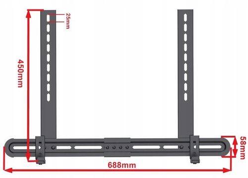 Uchwyt do Głośnika typu Soundbar pod i nad Telewizor Uniwersalny na Arena.pl