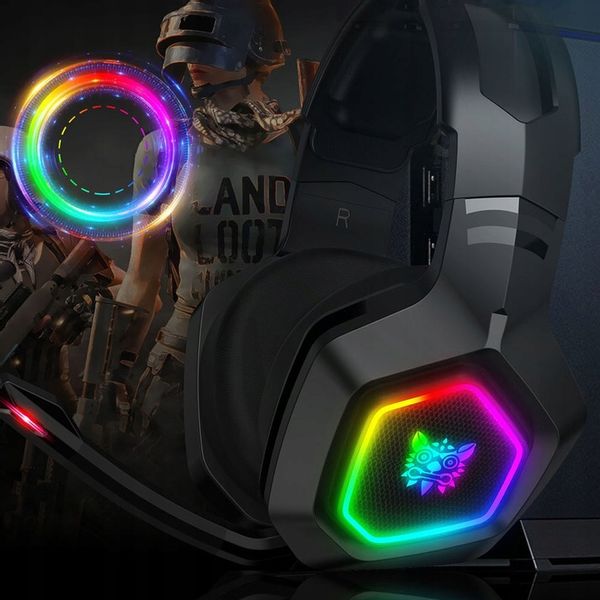 ONIKUMA K10 SŁUCHAWKI GAMINGOWE NAUSZNE PRZEWODOWE Z MIKROFONEM DO PC RGB zdjęcie 5