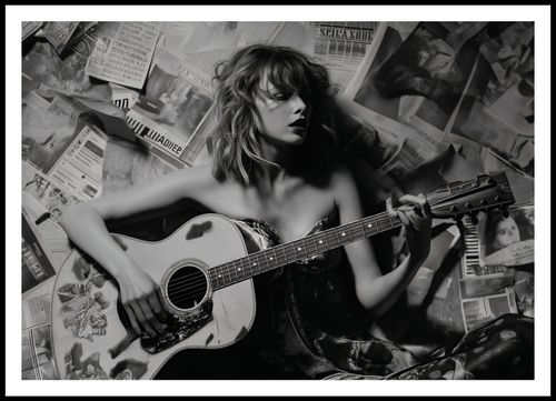 Plakat 100x70cm Młoda Gitarzystka na Arena.pl