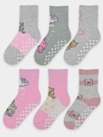 SKARPETY BAWEŁNIANE Z ABS SB007 31-34 wzór - dziewczynka