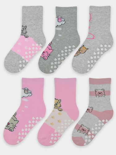 SKARPETY BAWEŁNIANE Z ABS SB007 23-26 wzór - dziewczynka na Arena.pl