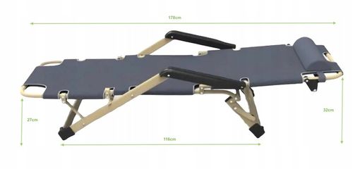 LEŻAK OGRODOWY FOTEL PODUSZKA PLAŻOWY TURYSTYCZNY ROZKŁADANY WYGODNY MOCNY na Arena.pl