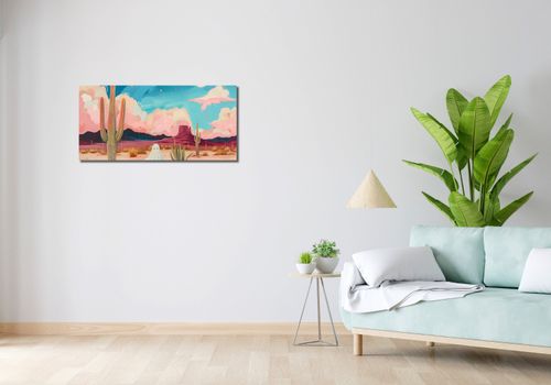 Obraz 90x40cm Duch Między Kaktusami na Arena.pl