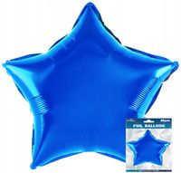 BALON FOLIOWY GWIAZDKA NIEBIESKA DEKORACJA URODZINOWA NA PRZYJĘCIE 3D