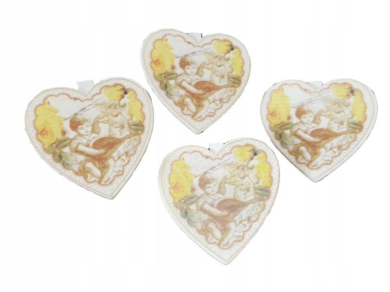 KLAMERKA KLAMERKI 6SZT SERCE ANIOŁEK ŚWIĘTA zdjęcie 1