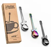 ŁYŻECZKI DO HERBATY KAWY MUZYCZNE 3 SZTUKI GITARY