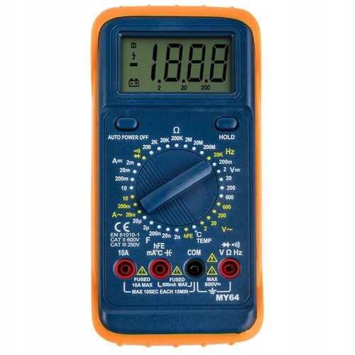 MULTIMETR MIERNIK CYFROWY PRĄDU LCD TEMPERATURY UNIWERSALNY TESTER na Arena.pl