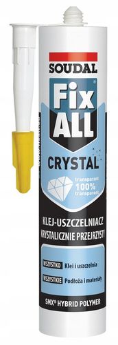 Soudal Fix all Crystal BEZBARWNY 290ml klej uniwersalny - uszczelniacz na Arena.pl