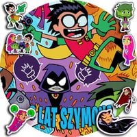 OPŁATEK NA TORT 20CM - TEEN TITANS MŁODZI TYTANI + IMIĘ + ! 15CM 18CM