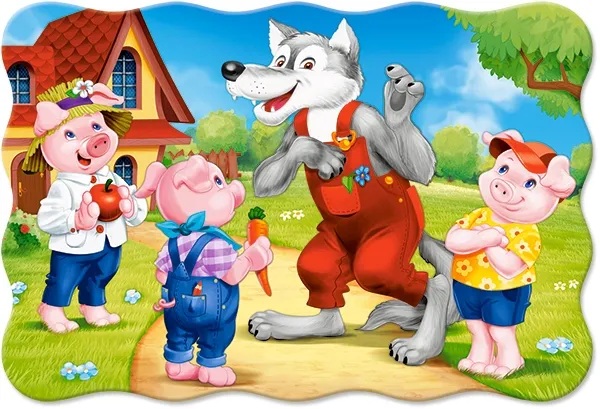 Puzzle maxi 20 elementów. Trzy małe świnki zdjęcie 2