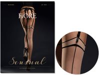 Cieliste pończochy do pasa ze szwem 20 den Black 6