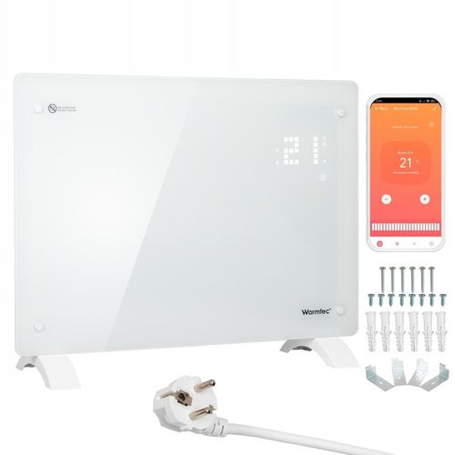 Grzejnik elektryczny ścienny szklany energooszczędny 1,5 kW WiFi EGW-15B na Arena.pl