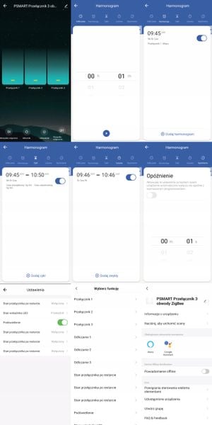 Przełącznik Włącznik 3 Obwody ZigBee TUYA Przycisk PSMART Czarny zdjęcie 8