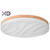 PLAFON LED 3CCT 54W 40CM ŚCIEMNIANY PILOT DREWNO