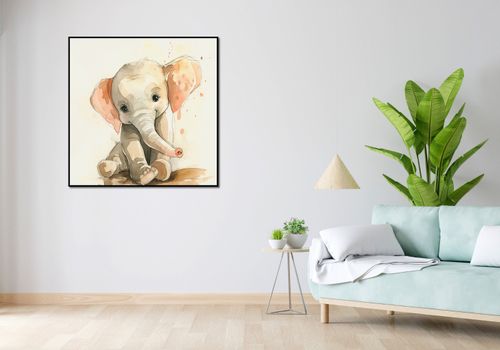 Plakat 100x100cm Siwy Słonik na Arena.pl