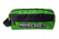 Piórnik szkolny dla chłopca na kredki przybory zielony Minecraft lekki