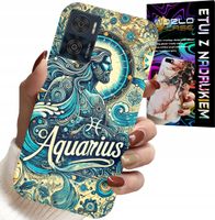 ETUI DO MOTOROLA MOTO E22 / E22I - ZNAK ZODIAKU, WODNIK, ASTRONOMIA PLECKI