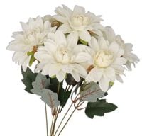 DALIA W BUKIECIE SZTUCZNE KWIATY JAK ŻYWE 42 CM DUŻY BUKIET GĘSTY