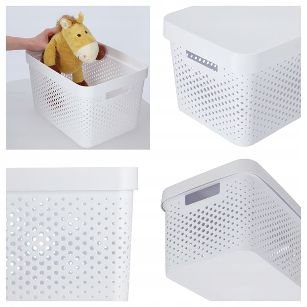 Curver Pojemnik Pudełko Z Pokrywką 17 L Biały zdjęcie 4