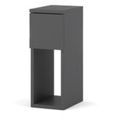 szafka nocna do sypialni z szufladą wąska stolik 20cm nowoczesny szary mat