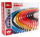 DREWNIANE KLOCKI DOMINO UKŁADANKA KOSTKI Z DREWNA 1000 EL. KOLOROWY ZESTAW