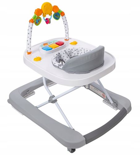 SimplyGo CHODZIK DLA DZIECKA INTERAKTYWNY PCHACZ CHODAK ZE STOLIKIEM SZARY na Arena.pl